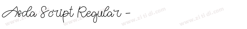 Asda Script Regular字体转换